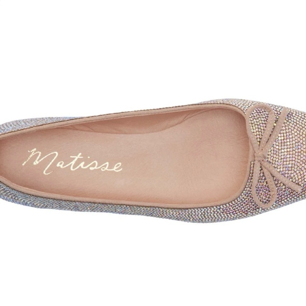 Matisse Roxy Clear Rhinestone Ballet Flats - Picture 3 of 9